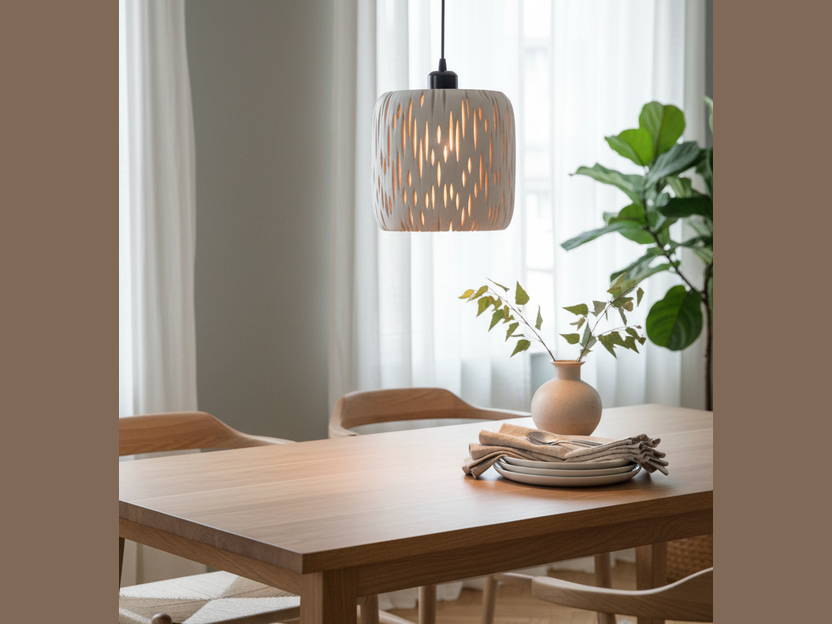 Birch Pendant Lamp in natural modern interior